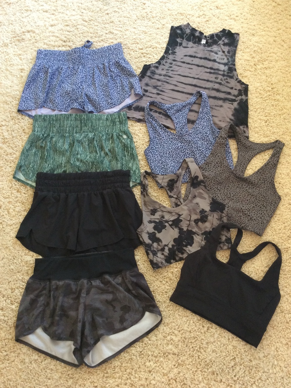 Zella Activewear Bundle - Running Shorts, Sports Bras & Muscle Tank - XS/S
